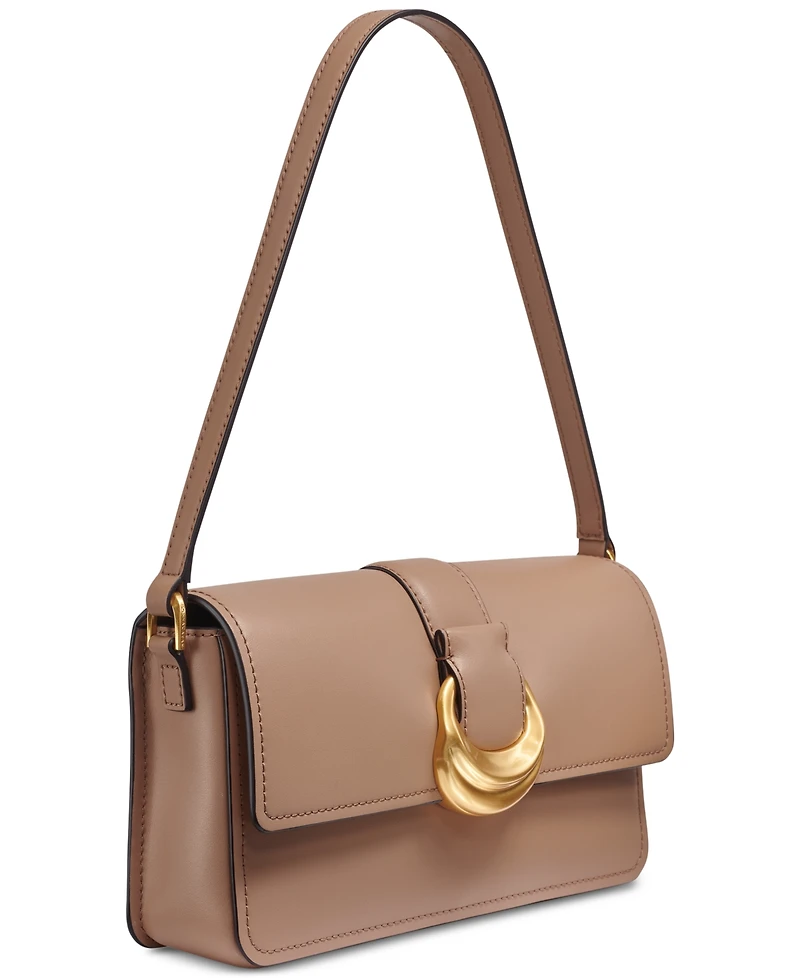 Donna Karan New York Valley Stream Leather Buckle Shoulder with Removable Strap