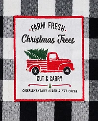 Design Imports Assorted Christmas Tree Farm Embellished Dishtowels, Set of 3