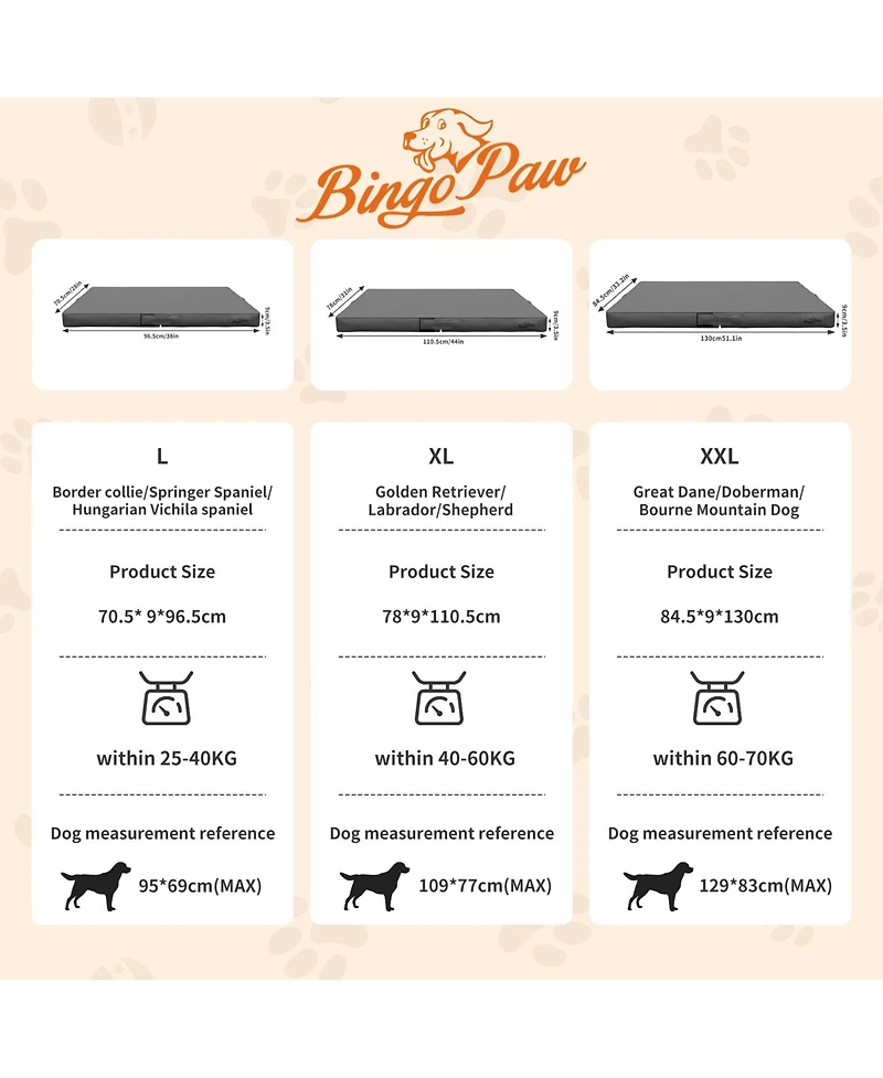 Bingopaw Xl Innovative Dog Pet Pillow Bed Microfiber Leather 3D Superfiber Fabric Cushion Bed