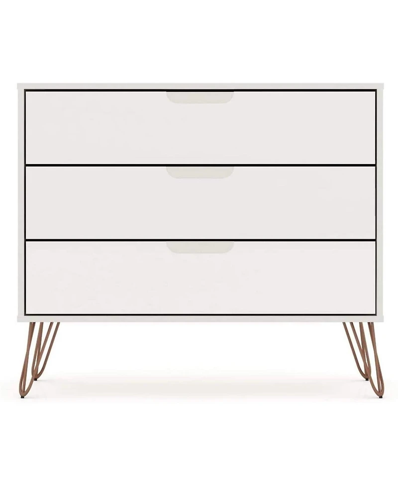 Slickblue Modern Scandinavian Style Bedroom 3-Drawer Dresser