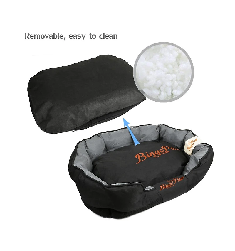 Bingopaw Large Dog Bed Waterproof Sofa Dog Pet Bedding Removable Cushion