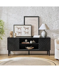 Hulala Home Edita Modern Tv Stand for TVs up to 65" with Adjustable Shelves