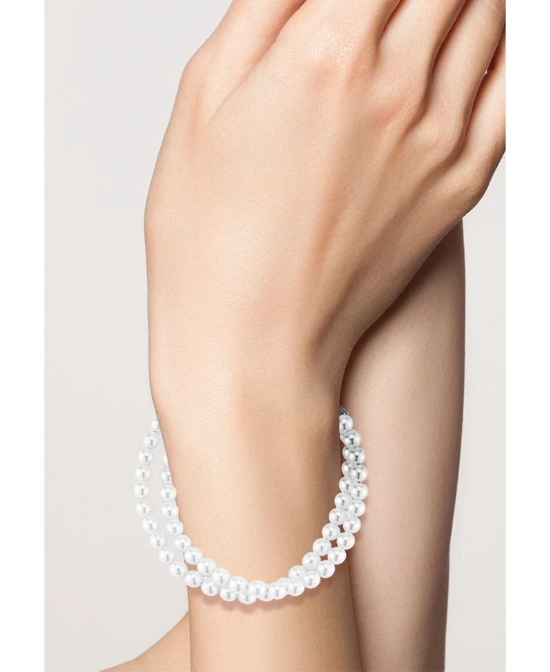 Rachel Zoe Gold Plated Double Strand Pearl Bracelet