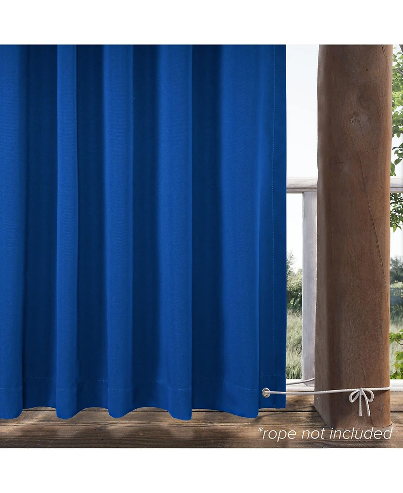 Awesome Home Outdoor Cabana Solid Uv Protected Privacy Tab Top Curtain Panel, 52"x108"