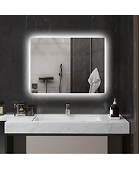 Homcom 32" x 24" Dimmable Led Bathroom Mirror w/ Infinite Color Temp