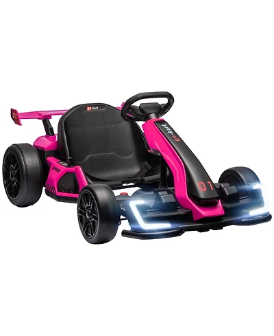 Aosom 24V 7.5 Mph Electric Go Kart with Adjustable Seat, Slow Start