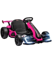 Aosom 24V 7.5 Mph Electric Go Kart with Adjustable Seat, Slow Start