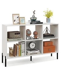 Gouun Open-Back Bookshelf with Drawer for Study