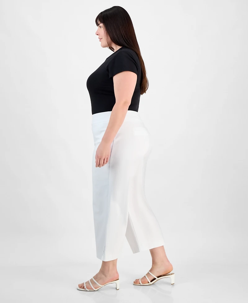 Jm Collection Plus Size Cropped Pull-On Pants, Exclusively at Macy's