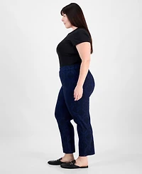 Jm Collection Plus Printed Jacquard Pants, Exclusively at Macy's