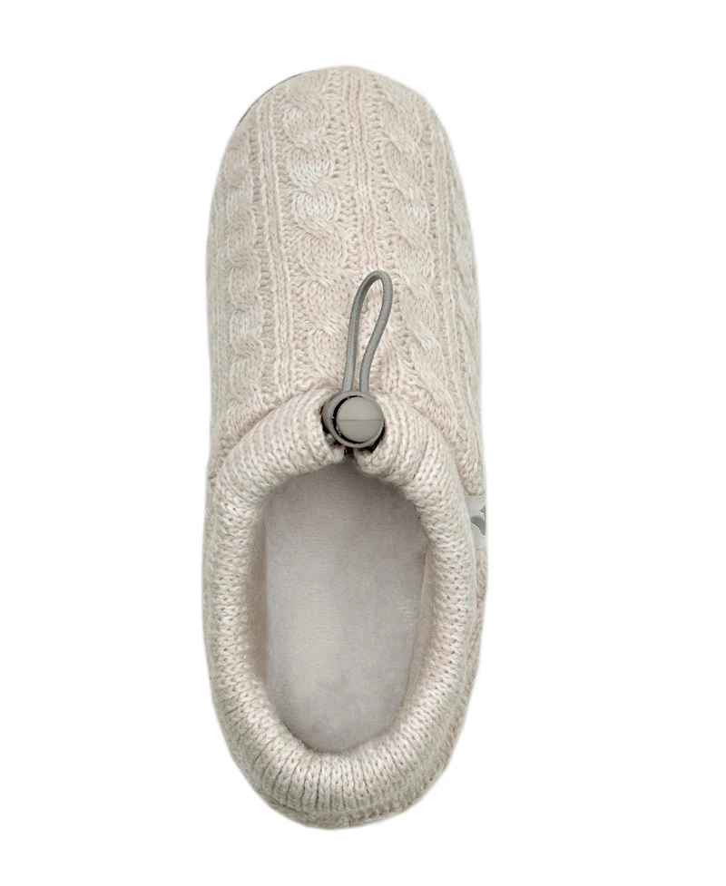 Heat Holders Women's Ava Cable Knit Drawstring Slippers