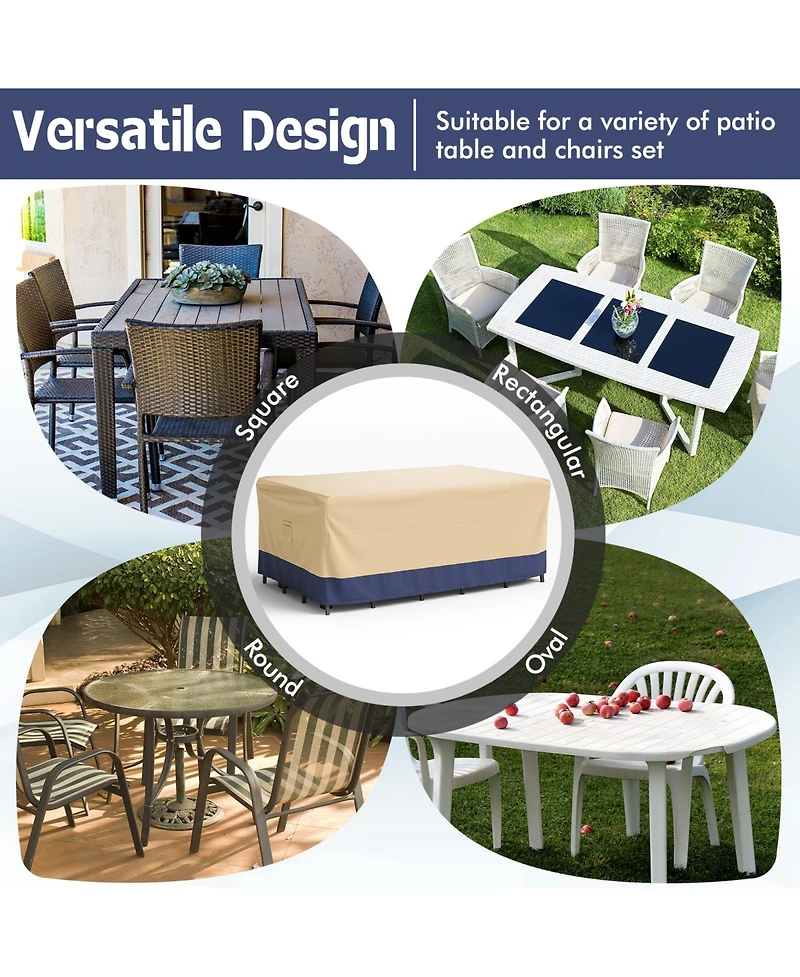 Gouun Patio Furniture Cover with Padded Handle and Click-Close Straps-90 x 50 x 32 inches