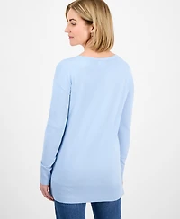 Style & Co Petite Fine-Gauge Tunic Sweater