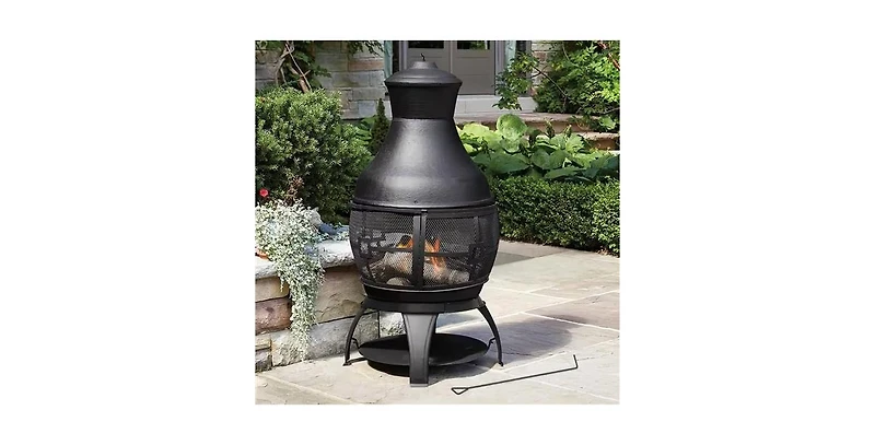 Slickblue 45-inch Cast Iron and Steel Outdoor Fire Pit Chimenea
