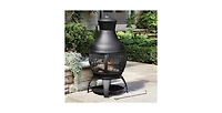 Slickblue 45-inch Cast Iron and Steel Outdoor Fire Pit Chimenea