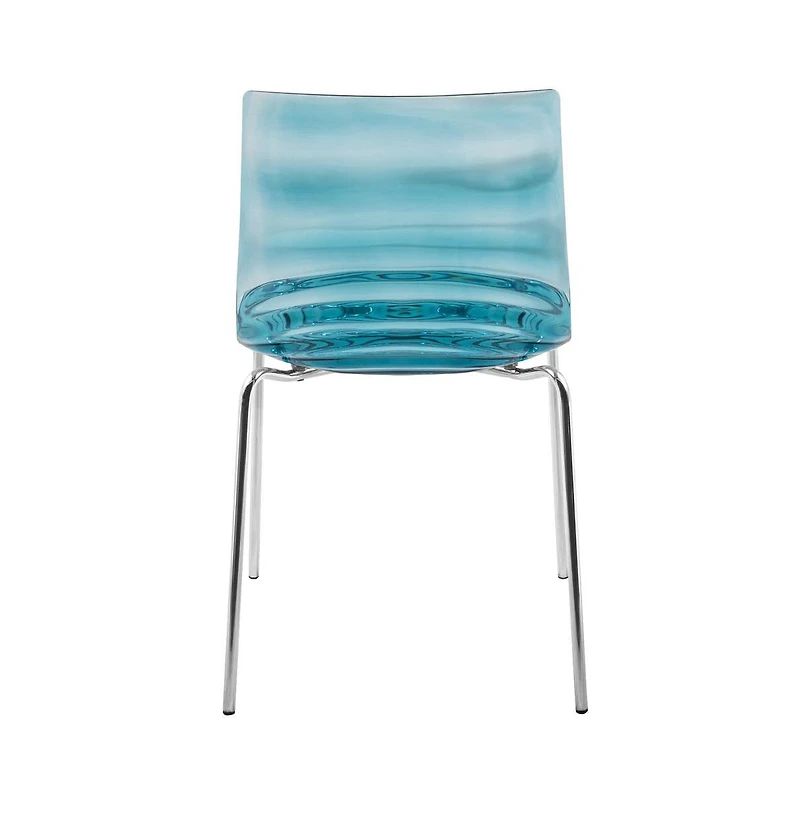 LeisureMod Astor Water Ripple Design Dining Chair