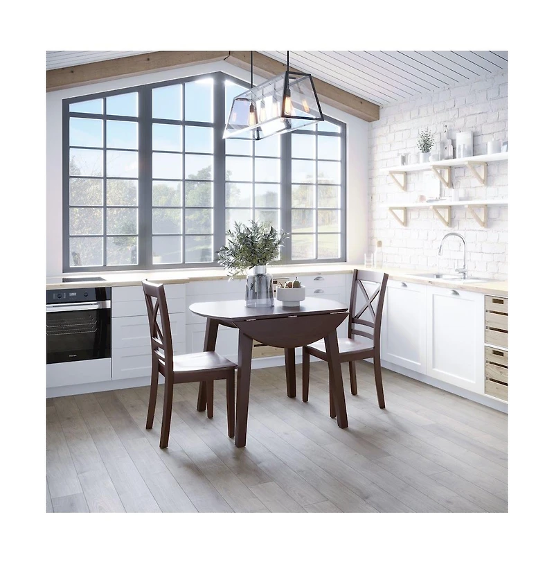 Jofran Simplicity Solid Wood Classic Cross-Back Dining Chair (Set of 2)