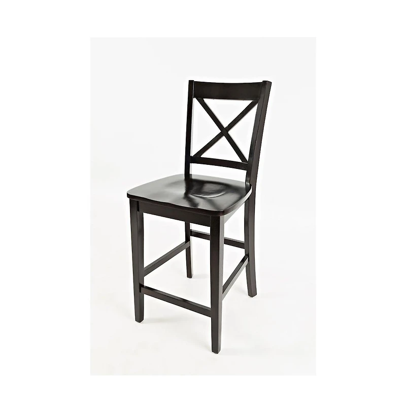 Jofran Simplicity Solid Wood Classic X-Back Counter Stool (Set of 2