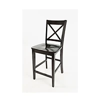 Jofran Simplicity Solid Wood Classic X-Back Counter Stool (Set of 2