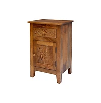 Jofran Global Archive Hand Carved Mango Wood Accent Table