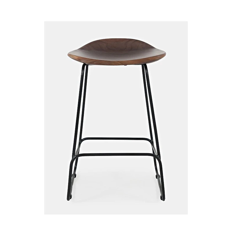 Jofran Nature's Edge Solid Acacia Counter Height Backless Stool (Set of 3