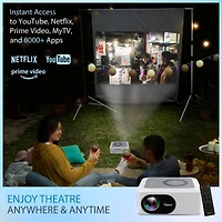 Impecca Portable Home Theater Projector, 80 Ansi Lumens, 720P, up to 120”