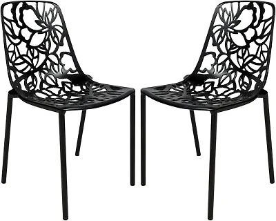 Leisuremod Modern Devon Aluminum Chair Set Of 2