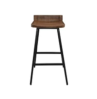 Kosas Home Pennie 27" Industrial Solid Wood Brown Counter stool Set of 2 by