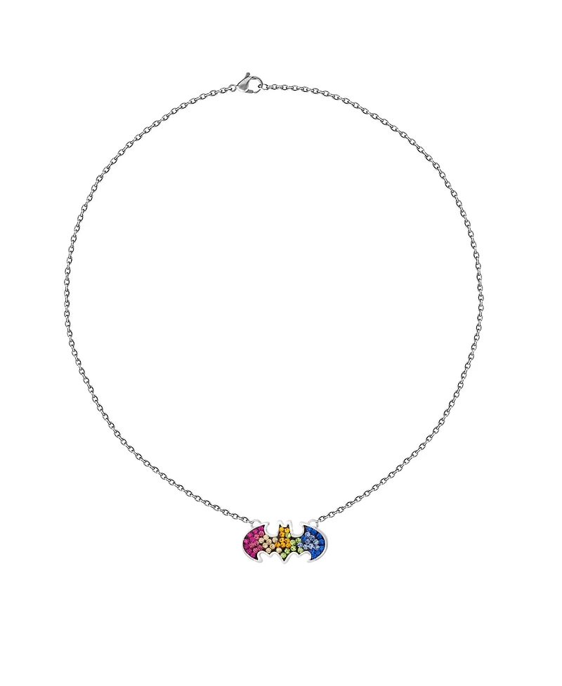 Dc Comics Batman Stainless Steel Crystal Necklace