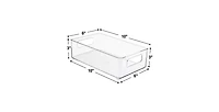 Sorbus 4 Pack Medium Stackable Clear Storage Bins with Handles- for Kitchen Pantry, Freezer & Fridge Organization