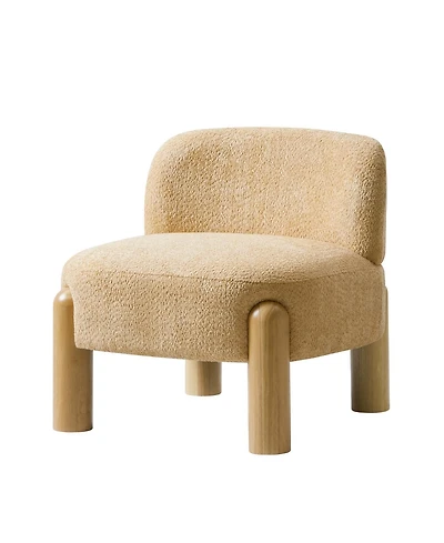 Hulala Home Vanessa Modern Armchair with Solid Wood Legs and Adjustable Foot
