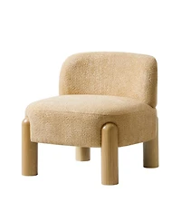 Hulala Home Vanessa Modern Armchair with Solid Wood Legs and Adjustable Foot