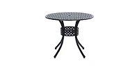 Slickblue Round Metal Outdoor Patio Table in Cast Aluminum
