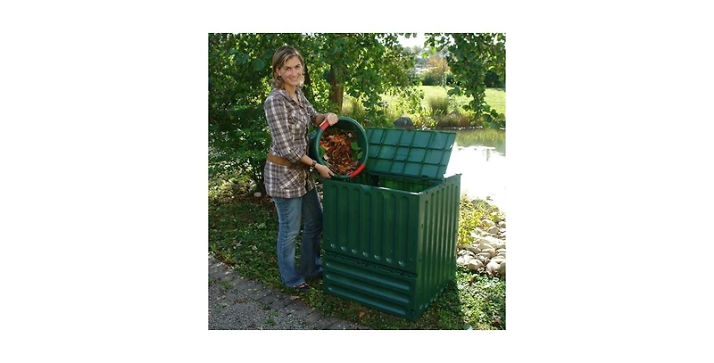 Slickblue Outdoor 110-Gallon Composting Bin for Garden Waste Recycling and Eco-Friendly Composting