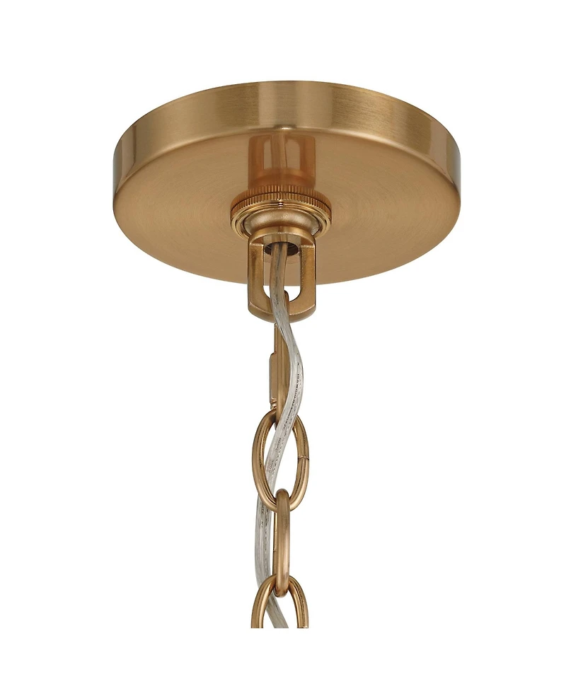 Possini Euro Design Indy 26" Modern Pendant Chandelier Ceiling Light Fixture Dining Room Over Table Kitchen Island Foyer Drum Hanging 5-Light White Br