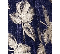 Betsy & Adam Plus Metallic-Print A-Line Dress