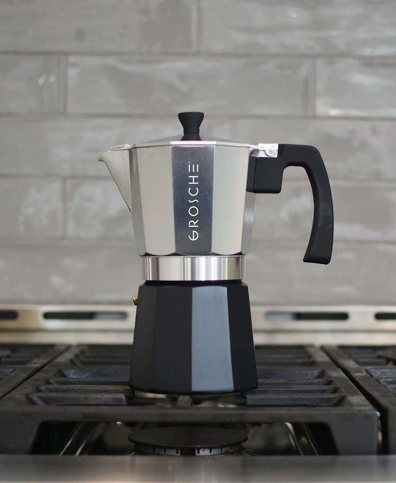 Grosche Milano Tuxedo Stovetop 6 Cup Espresso Maker Moka Pot