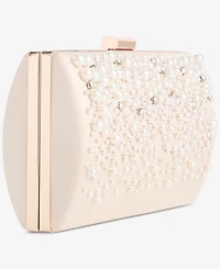 I.n.c. International Concepts Ranndi Matte Champagne Satin Clutch Crossbody, Exclusively at Macy's