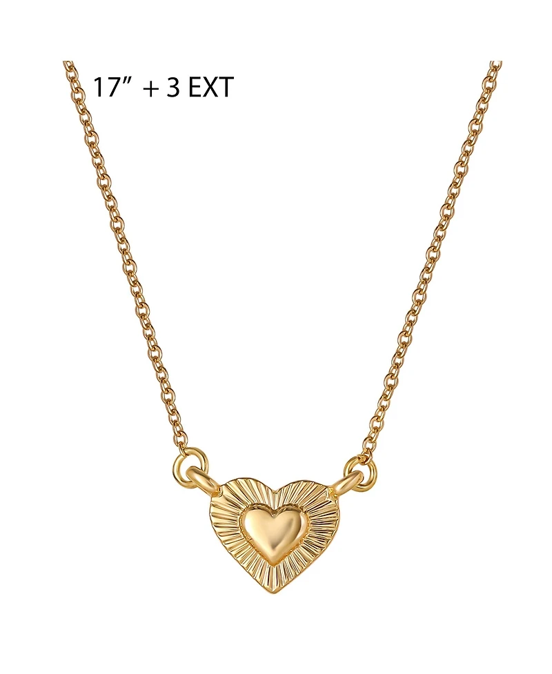 Jessica Simpson Triple Layered Gold-Tone Heart Pendant Necklace