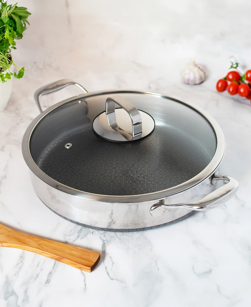 Livwell DiamondClad 5-Qt. Hybrid Nonstick Stainless Steel Saute Pan and Lid