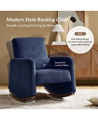 Hulala Home Tom Modern Rocking Chair with Solid Wood