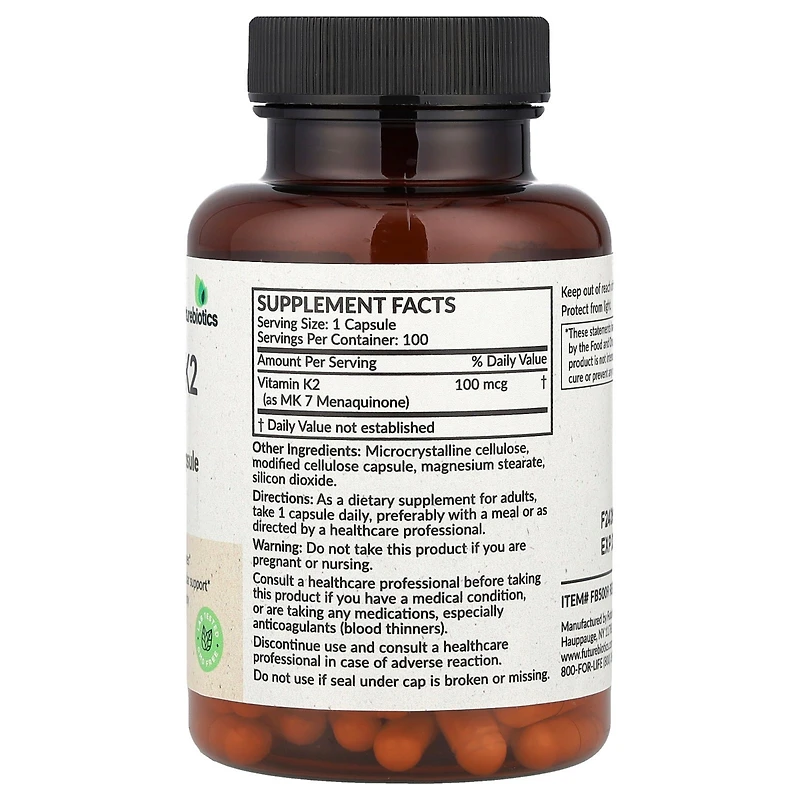 Futurebiotics Vitamin K2 as Mk-7 100 mcg