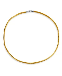 Bling Jewelry Gold Tone Satin Silk Cord Necklace with Sterling Silver Lobster Clasp