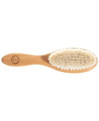 Sperric Toddler Hair Brush and Comb Set for Newborn – Wooden with Soft Goat Bristle, Cradle Cap Newborns Girls, Blue