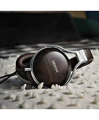 Denon Ah-D5200 Over-Ear Headphones (Zebrawood)