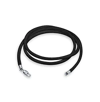Bling Jewelry Black Satin Silk Cord Necklace with Silver Lobster Clasp