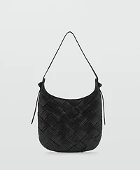 Mango Women's Braided Leather Bag