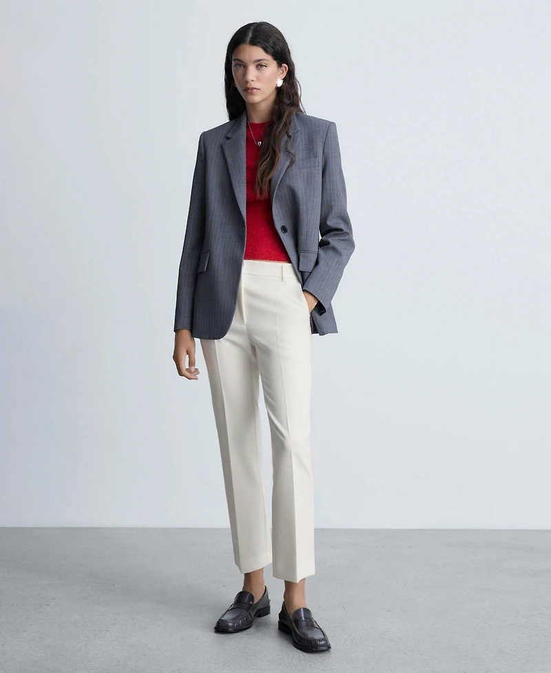 Mango Women's Pleat Straight Trousers