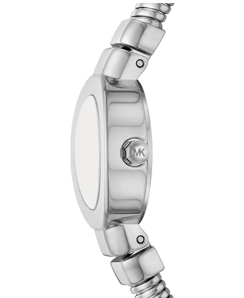 Michael Kors Women's Gramercy Two-Hand Silver-Tone Stainless Steel Watch, 21mm