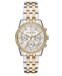 Michael Kors Women's Mini Bryant Chronograph Two-Tone Stainless Steel Watch, 35mm